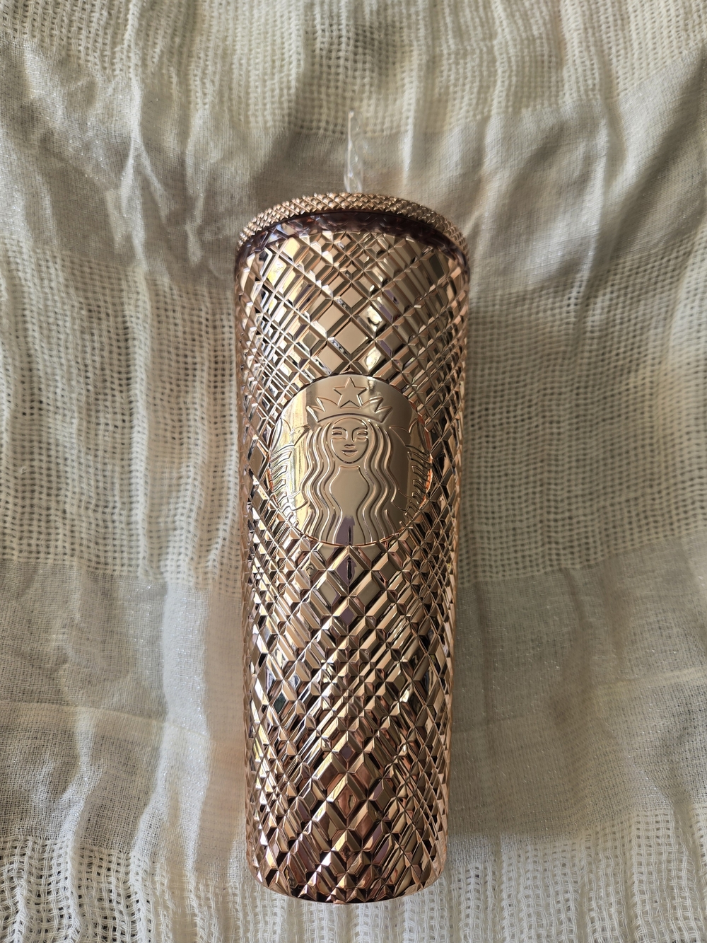 Starbucks Rose Gold Textured Tumbler